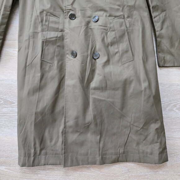 Italian Vintage Military Trench Coat 1981 with Removable Liner Size 46 (Small) - Picture 5 of 17
